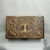 Arbre de vie Coffret Pyrogravure sur bois, gravure artisanale celtique inspirée de Yggdrasil Une création unique de Louve de Lune pour Pyro'Art