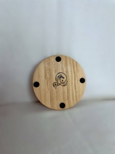 Dos sous-verres Louve de Lune pour Pyro'Art