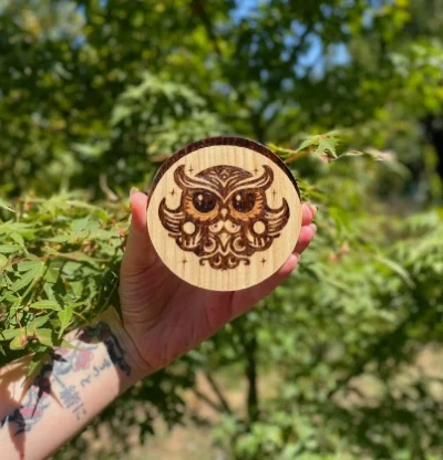 Chouette Sous-verres - Pyroart Louve de Lune