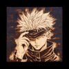 Tableau manga Jujutsu Kaisen Gojo Satoru en pyrogravure sur bois – Pyro’Art