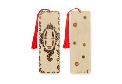 Marque-page Voyage de Chihiro Sans-Visage et Susuwatari en bois